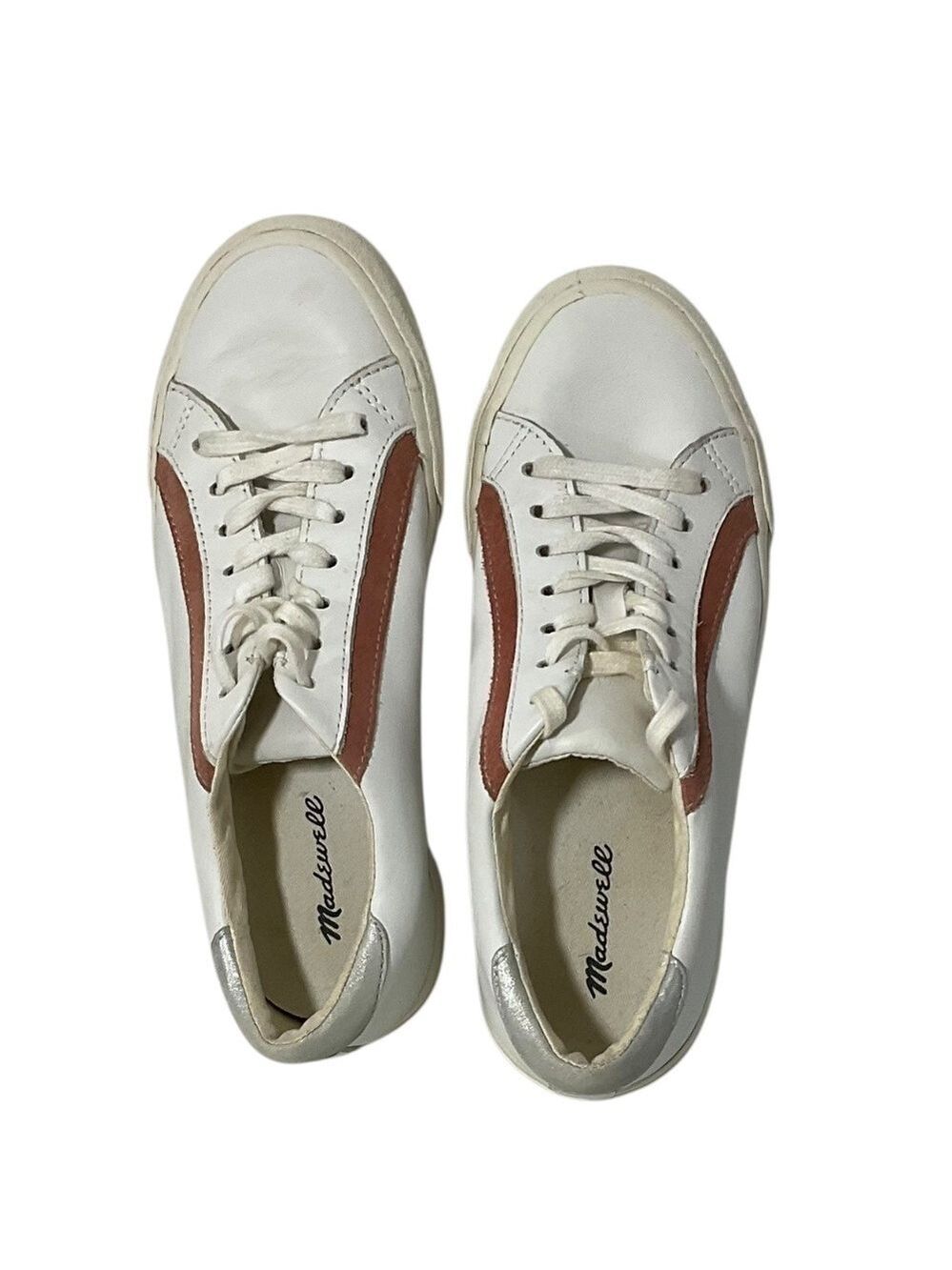 Madewell Delia Sidewalk Low-top Sneakers White Classic Leather size 7 - Picture 9 of 13